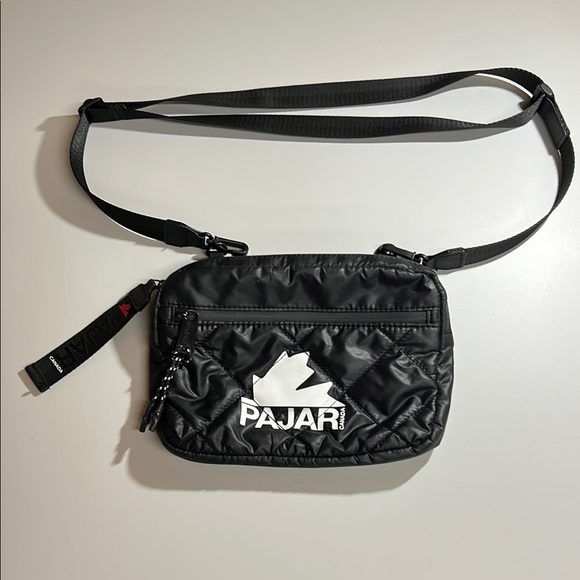 Pajar Handbags - Pajar Black Quilted Crossbody Bag with Adjustable Straps